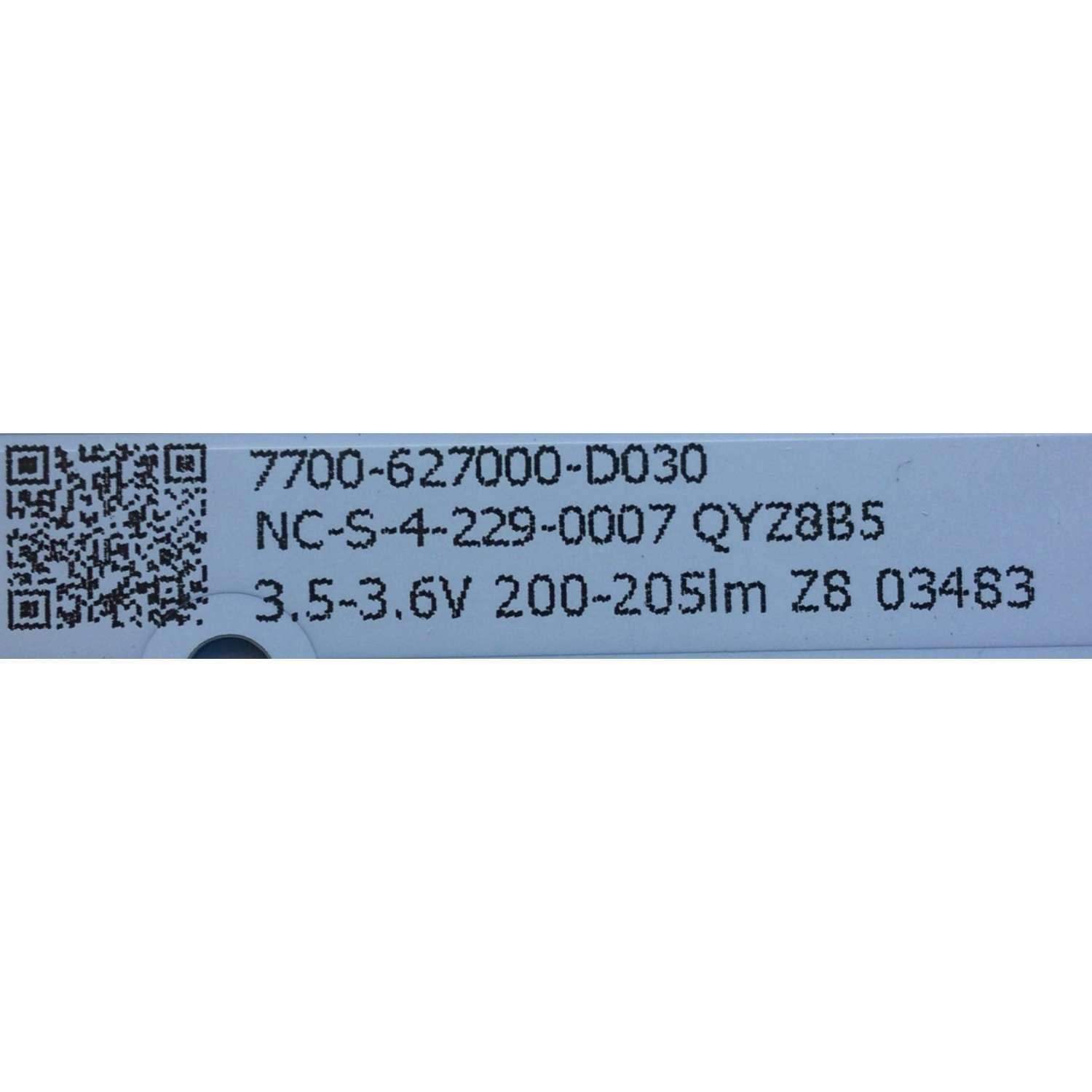 KIT DE LEDS PARA TV ( 2 PZ ) NUMERO DE PARTE NC-S-4-229-0006 / 7700-627000-D020 / SHINEON M08-SL27030-0601A-5553A / QYZ8B5 - Imagen 3